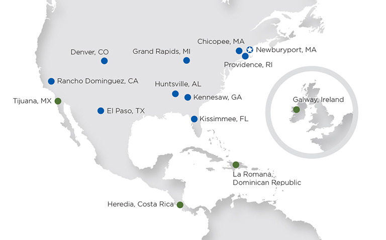 UFP MedTech locations map
