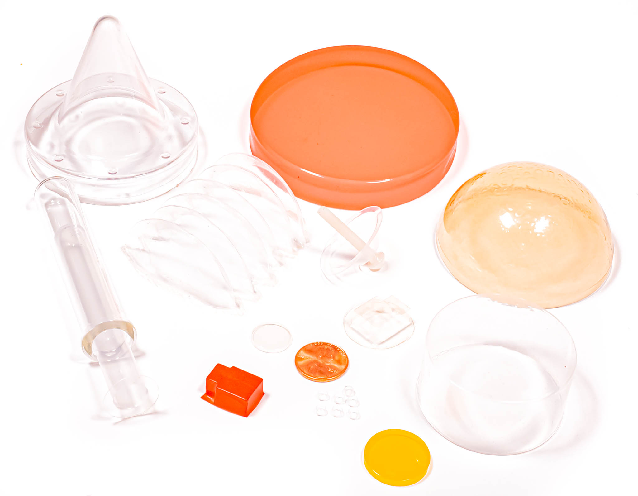 Thin film thermoformed medical device components